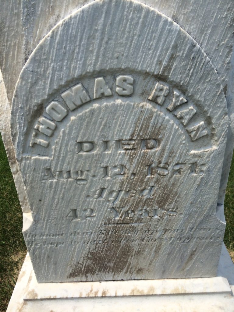 Thomas Ryan Gravestone_Calvary Cemetery